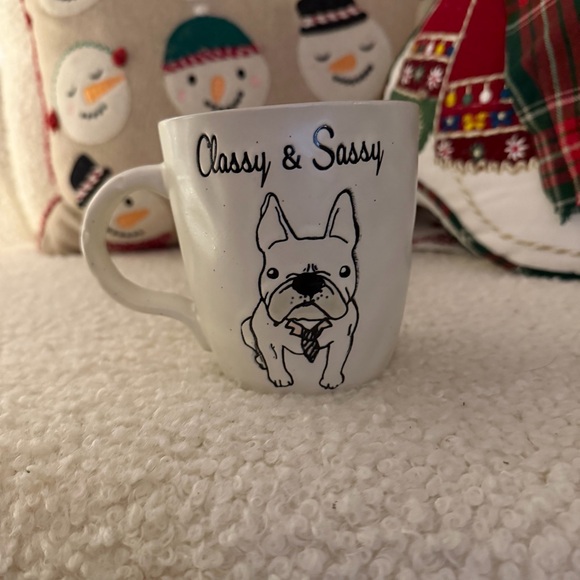 New Speckled Stoneware Mug French Bulldog Classy & Sassy 16 oz - Picture 3 of 4